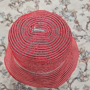 San Diego Hat Company Red and White Striped Hat